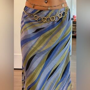 Slinky patterned skirt whimsygoth y2k